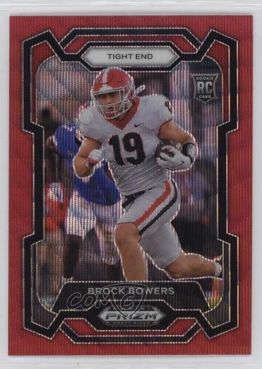 2024 Panini Prizm Draft Picks Ruby Wave Prizm Brock Bowers #107 Rookie RC