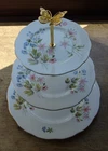 Beautiful 3 tier XL china cake stand Made from Wild Anemone plates by Richmond