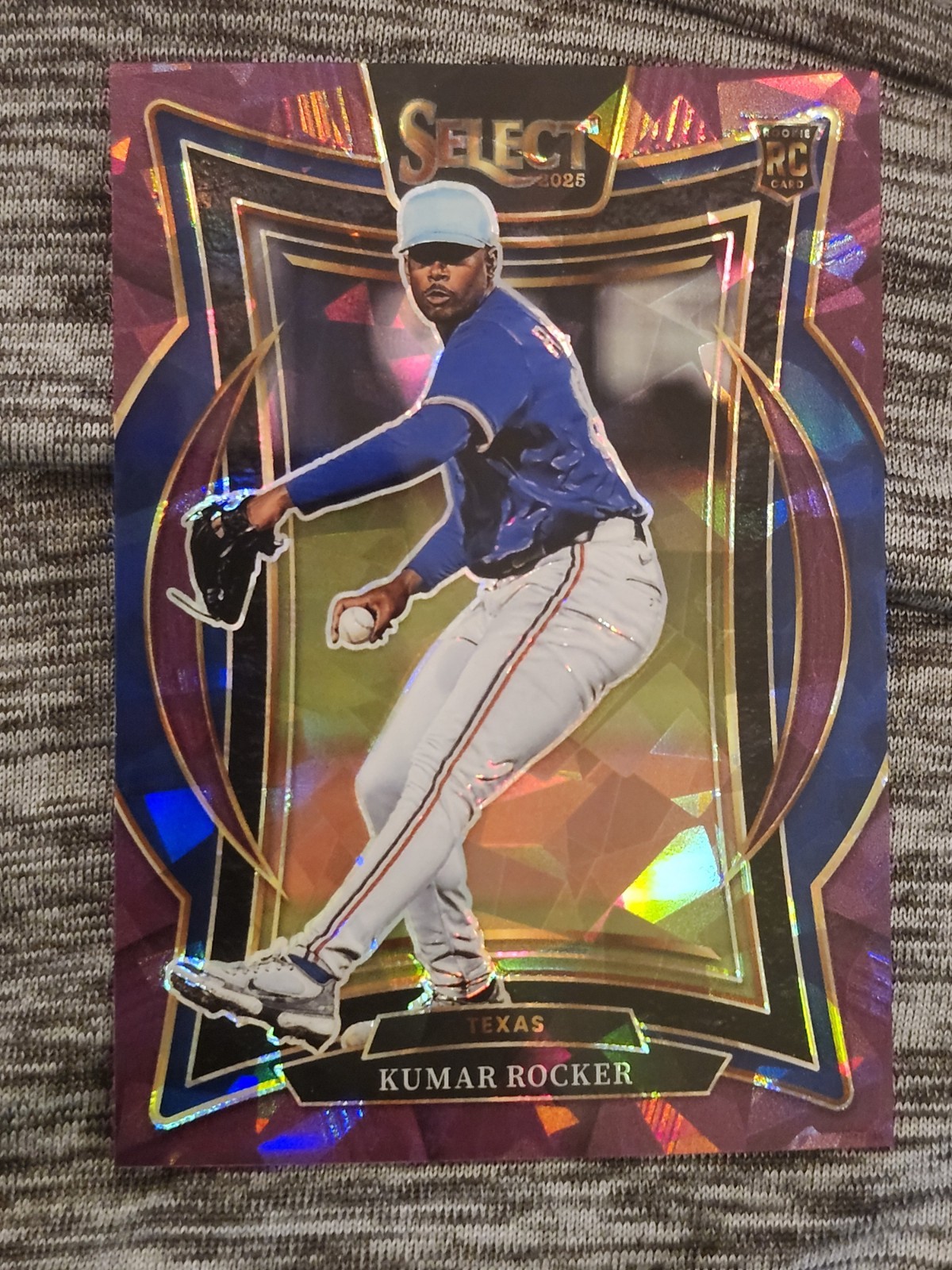 2025 Panini Select - Concourse Kumar Rocker Purple Ice Prizm /175 (RC) Rangers