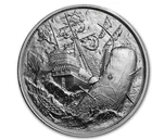 Elemetal Mint No Prey No Pay Privateer White Whale 2 oz 999 Silver UHR Art Round