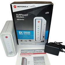 Motorola ARRIS SURFboard SB6141 DOCSIS 3.0 Cable Modem w/ Power  Box TESTED