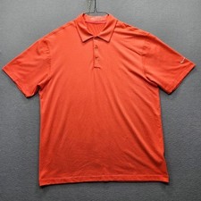 Nike Golf Men's Size Large Orange Short Sleeve Polo Shirt Dri-Fit