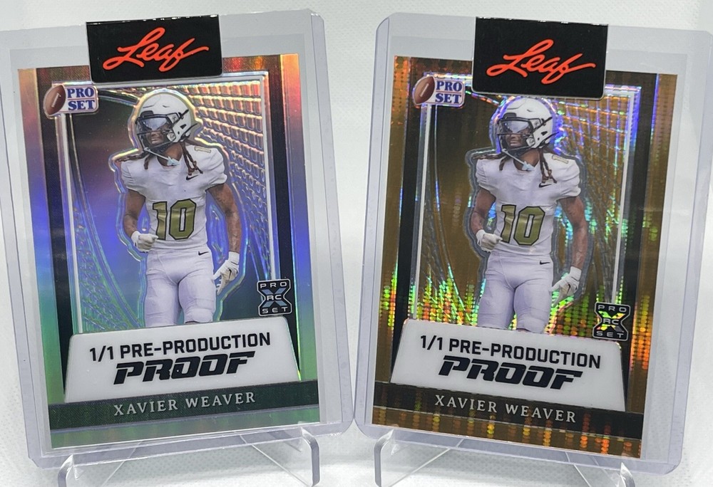 2024 LEAF Pro Set Metal Xavier Weaver Gold + Silver Pre-Production Proofs 1/1