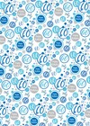 2 Sheets 60th Birthday Wrapping Paper 60 Giftwrap Male Blue White (PA-W83)
