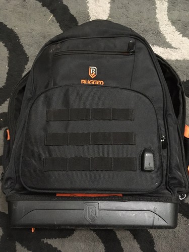 Rugged Tools Baustellen-Werkzeugrucksack - 68 Taschen & Utility-Organizer/Laptop