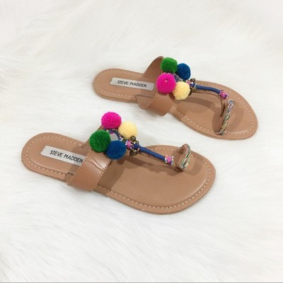 steve madden pom pom sandals
