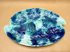 MCM Ashtray Large Drip Glaze Decorative Ashtray USA Numbered A-R-70