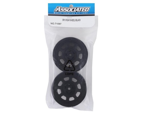 Team Associated 71097 SR10 Rear Wheels (Black) (2)