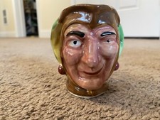 Vintage 3" Character Mug Toby Jug Hand Painted Court Jester Clown Made In Japan