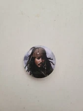 Pirates Of The Caribbean Johnny Depp Pinback Button Pin - Mfg. By Loungefly