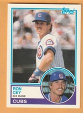 Ron Cey Chicago Cubs 1983 Topps Traded #19T Washington State Cougars