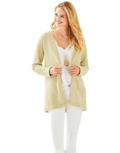 Lilly pulitzer gold best sale cardigan