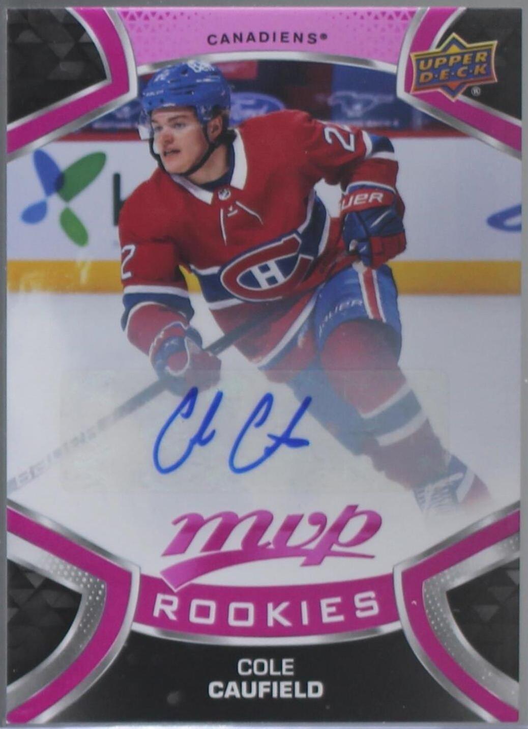 2021-22 Upper Deck MVP - Rookie Cole Caufield #243 Magenta Autographs ...
