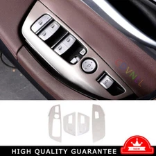 Glass Window Lifting Lock Panel Trim For BMW X3 G01 X4 2018-2022 Silver Titanium