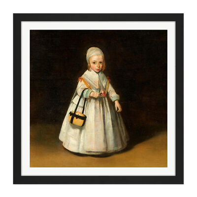 Ter Borch Helena Van Der Schalcke Child Painting Square Framed Wall Art 16X16 In