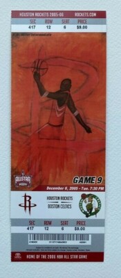 2005 Boston Celtics at Houston Rockets Ticket 12/06/05 | eBay