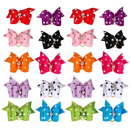 50/100 piezas Lindos Puntos Ostentos Cabello Cachorro Perro Accesorio de aseo para Gato Yorkie - Imagen 14 de 14