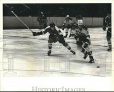 1978 Press Photo Andre Dupont Tries to Check A Rangers' Player. - lfx07203