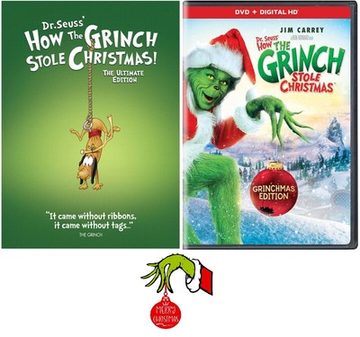 Dr Seuss How The Grinch Stole Christmas DVD Double Feature Original and Remake