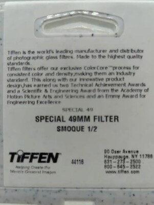 New Tiffen 49mm Smoque 1/2 Filter (Atmosphere Diffusion Filters) - Custom Made