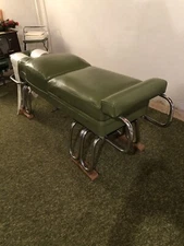 Vintage Avocado Green Chiropractor Massage Table Bench