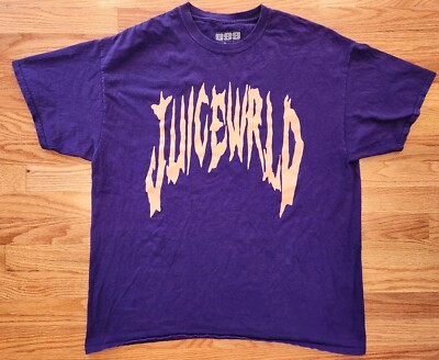 Juice WRLD 999 Club Shirt XL 2019 Tour Purple Preowned Interscope Records