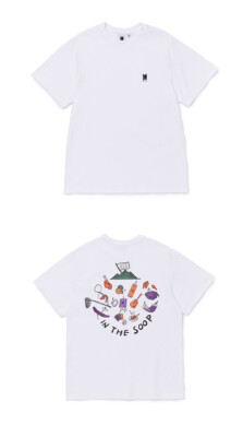 アイドルグッズ BTS IN THE SOOP2 MERCH BTS In the SOOP Official Merch White T-Shirt 03/ Black