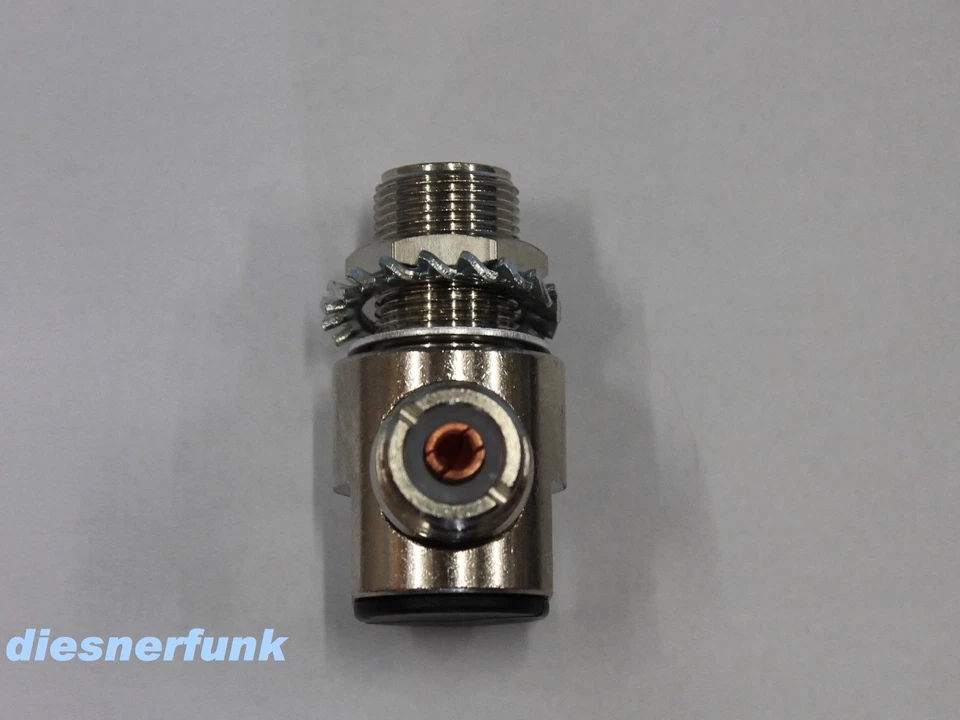 CB FUNK massiver PL Einbaufuß mit 90 Grad PL Anschluss für große PL Antennen