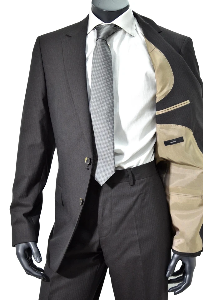 HUGO BOSS Traje Hombre Color Marrón Oscuro 50179809 Talla 50 - Imagen 4 de 4