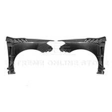JDM Style CARBON FIBER Front Side Vented Fenders Pair For 15-21 Subaru WRX STi 
