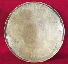 Vintage 1900's Benedict Manufacturing Heraldic Pattern Serving Plate EPNS