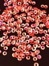 Sequins 3mm Tiny Coral Rose AB Iridescent Cup Coolie Hat Choose Pack Size