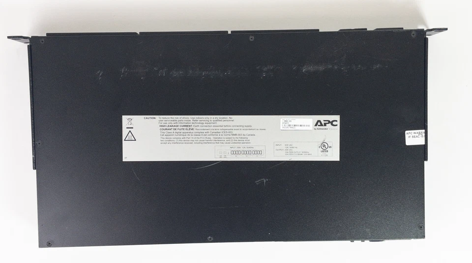 Interruptor de transferencia automática para rack APC AP4433 ATS 208V 12A 1U 12 tomas de corriente Foto 4 de 4