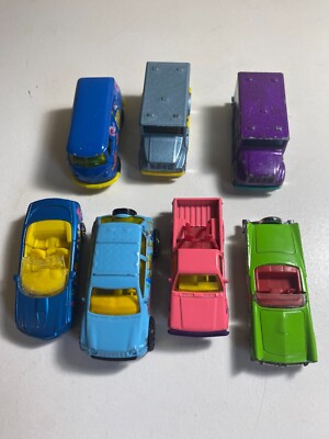 Matchbox Spongebob Square Pants SpongeBuck Mr. Krabbs Sandy Toy Car Lot of 7