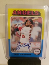 2024 Topps Heritage - Real One Autographs #ROA-TC Trey Cabbage RC Angels