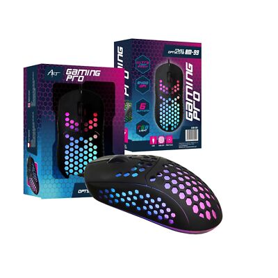 NEU Optische Gaming-Maus Art GAMING PRO AM-99 RGB 6400 DPI USB 6 Tasten