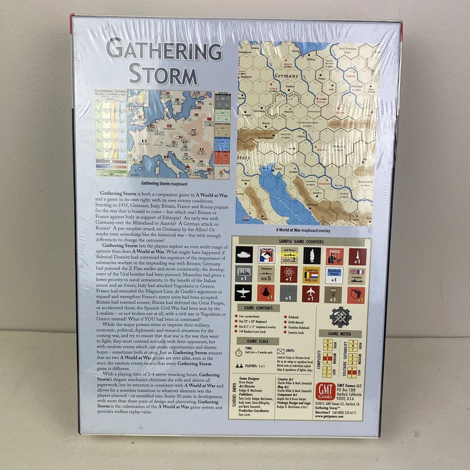 Jogo de tabuleiro Gathering Storm Prequel to a World at War jogos GMT novo em folha lacrado - Imagem 2 de 4