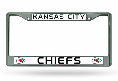 KANSAS CITY CHIEFS NFL Officially Licensed Chrome Auto License Plate Frame