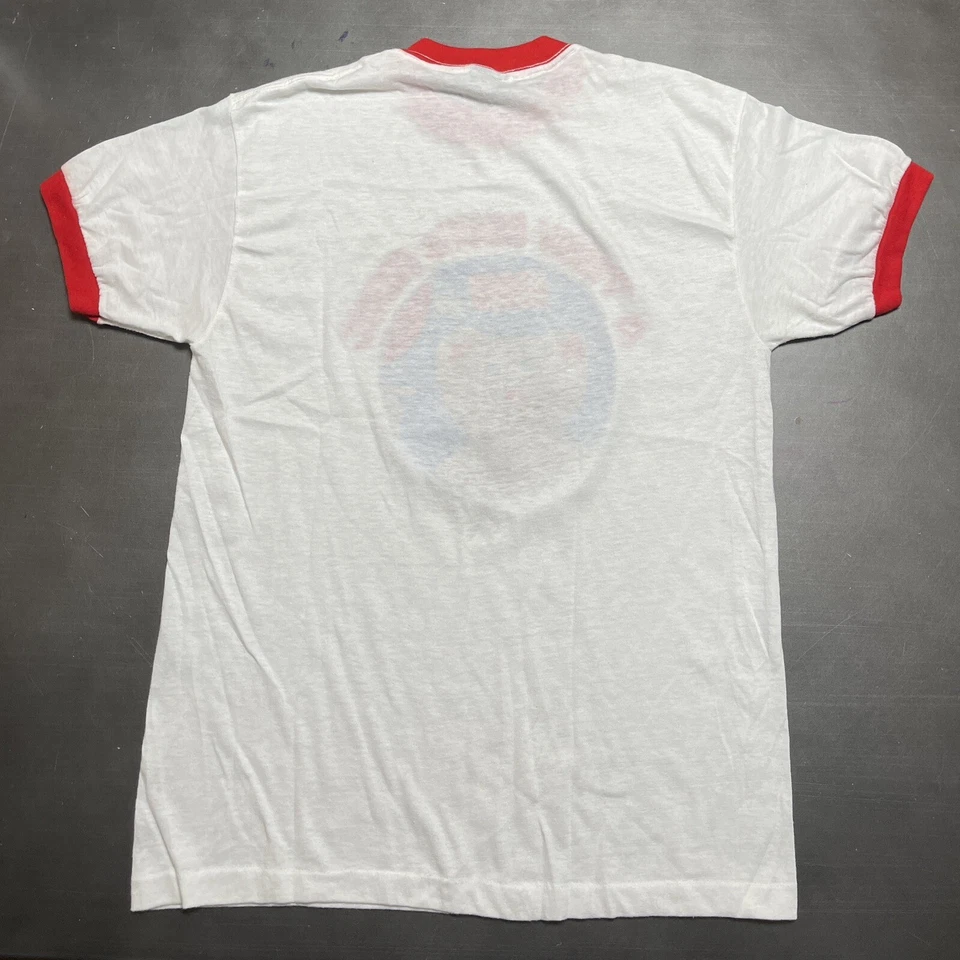 Camiseta de Colección Marca Zapatilla Puntada Única Años 80 Blanco Osos de Peluche Picnic Nayatt L Foto 2 de 4