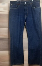 Levi's Men's 527 Jeans 36 x 30 Blue Dark Wash Bootcut Workwear Western Denim 