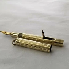Antique Wahl Gold Filled Ring Top Fountain Pen 1924 Greek Key Pattern