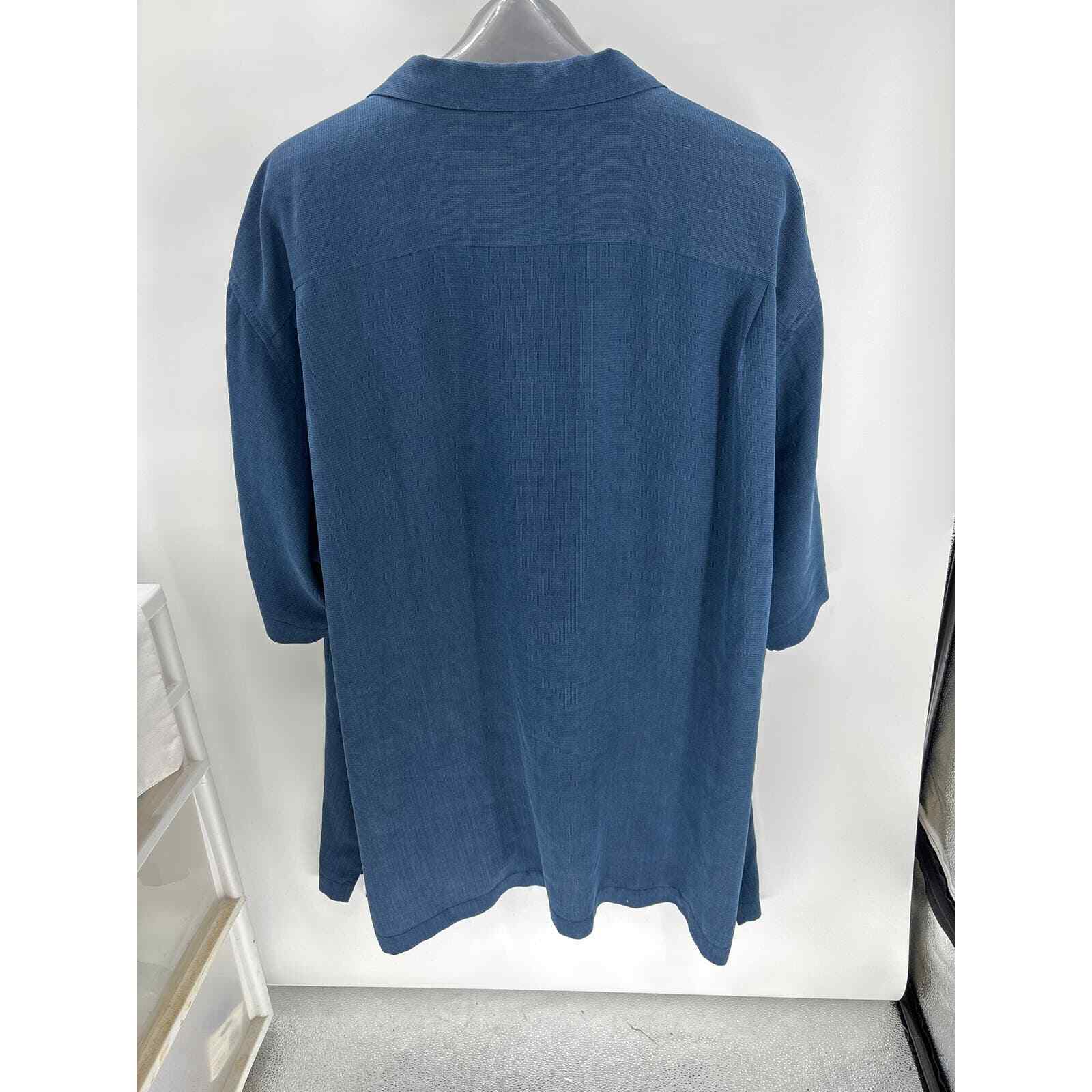 Tommy Bahama men’s 3XL  silk blend blue shirt - image 7