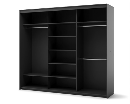 Schwebetürenschrank TREND TZ-02 Schrank 250 cm Kleiderschrank Lamellenschrank - Bild 3 von 6