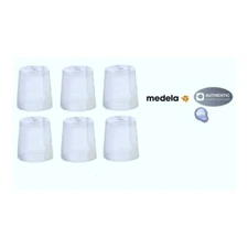 6 Medela Clear Travel Caps bottle Nipple Collar Cap - Genuine New