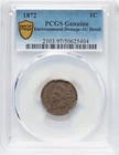 1872 Indian Head Cent 1c PCGS AU Details