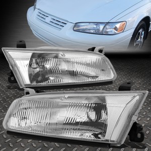 For 97 99 Toyota Camry Chrome Housing Crystal Lens Headlight Assembly Head Lamps Ebay