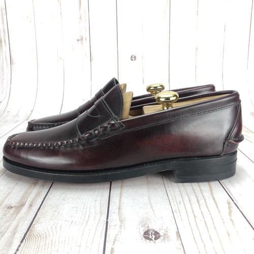 Johnston & Murphy Aristocraft Penny Loafer Shoes Burgundy Leather Mens Size 8.5 - Picture 6 of 11