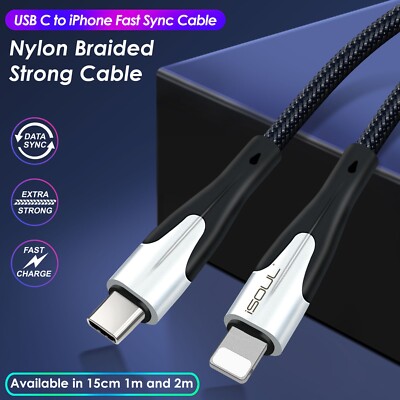 USB-C To IPhone Fast Charger Cable - PD Compatible For IPhone 14, 13, 12, 11, X