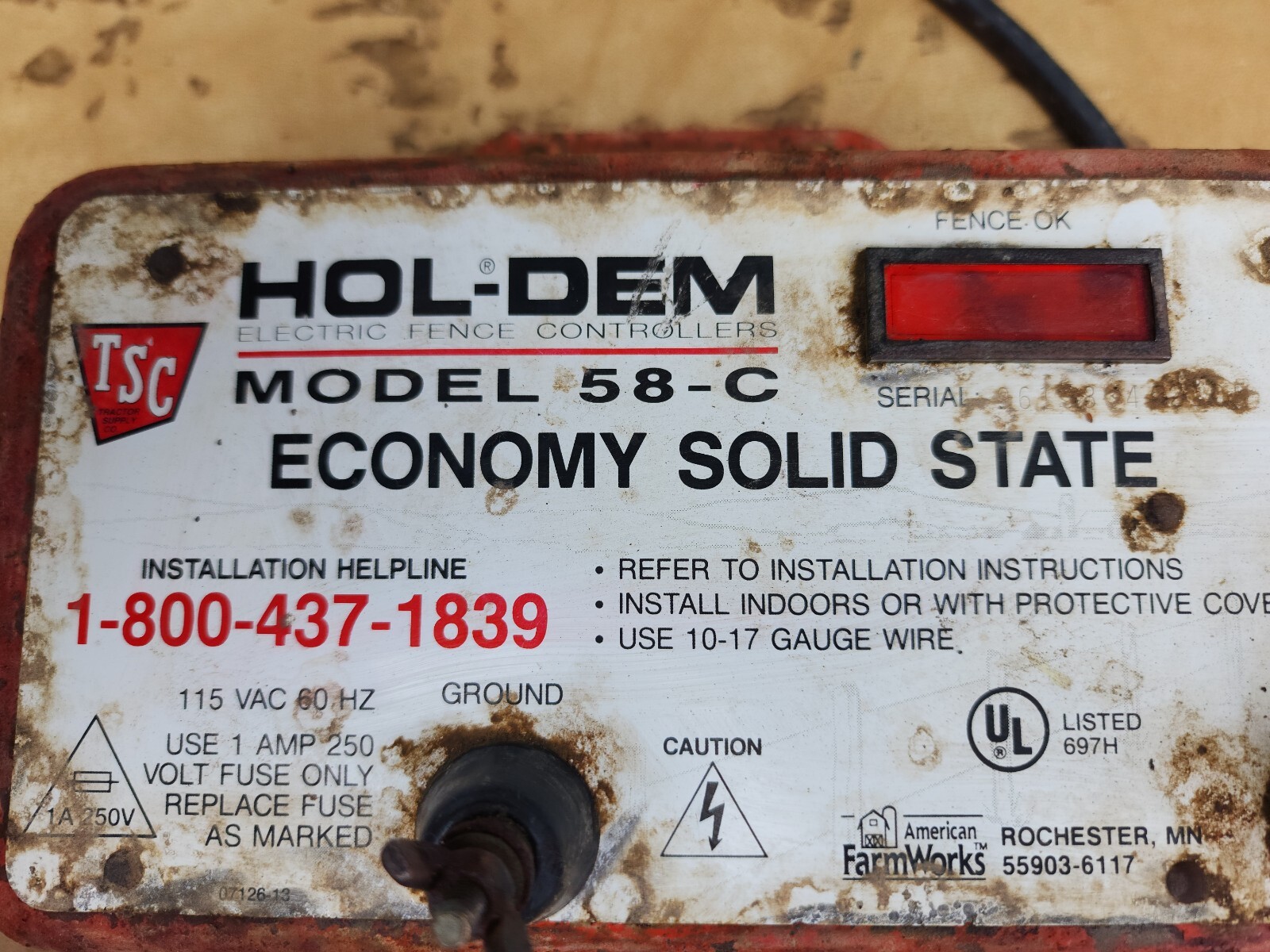 Vintage Holdem Electric Fencer Fence Panel Model 57 C Solid State eBay