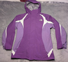 The North Face HyVent Jacket Girls XL 18 Purple 2-in-1 Hooded Winter Ski Coat
